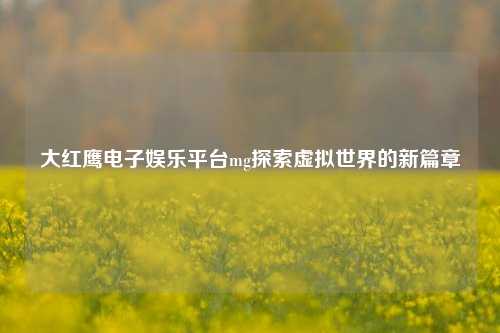 大红鹰电子娱乐平台mg探索虚拟世界的新篇章