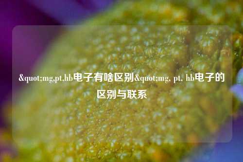 "mg,pt,hb电子有啥区别"mg, pt, hb电子的区别与联系