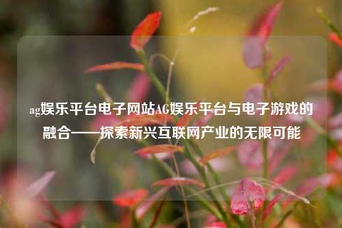 ag娱乐平台电子网站AG娱乐平台与电子游戏的融合——探索新兴互联网产业的无限可能