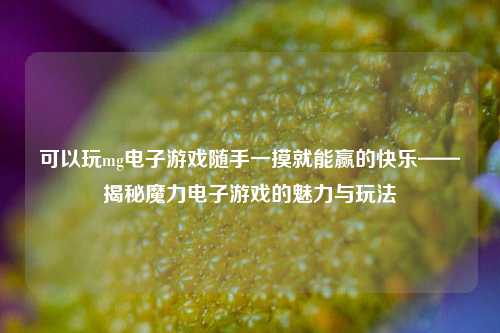 可以玩mg电子游戏随手一摸就能赢的快乐——揭秘魔力电子游戏的魅力与玩法