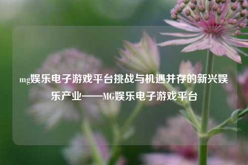 mg娱乐电子游戏平台挑战与机遇并存的新兴娱乐产业——MG娱乐电子游戏平台