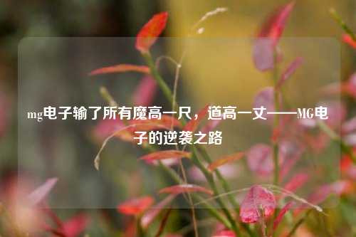 mg电子输了所有魔高一尺，道高一丈——MG电子的逆袭之路