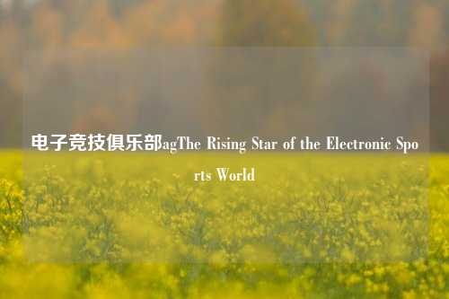 电子竞技俱乐部agThe Rising Star of the Electronic Sports World