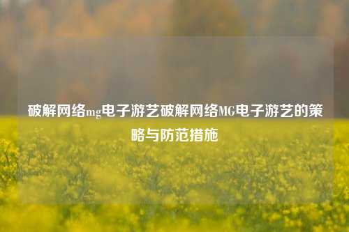 破解网络mg电子游艺破解网络MG电子游艺的策略与防范措施