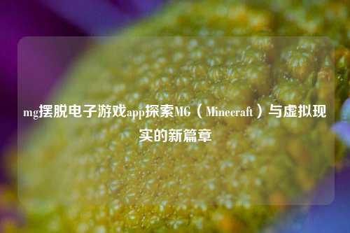 mg摆脱电子游戏app探索MG（Minecraft）与虚拟现实的新篇章