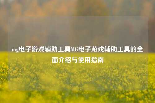mg电子游戏辅助工具MG电子游戏辅助工具的全面介绍与使用指南