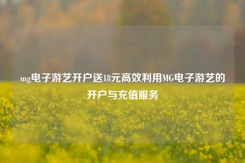 mg电子游艺开户送18元高效利用MG电子游艺的开户与充值服务
