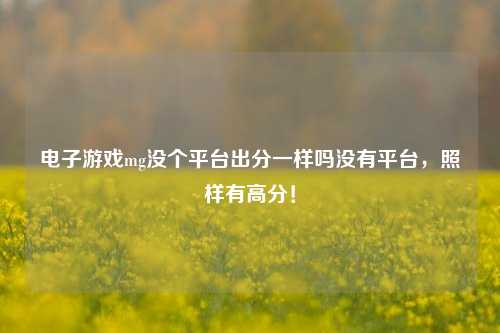 电子游戏mg没个平台出分一样吗没有平台，照样有高分！