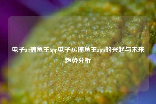电子ag捕鱼王app电子AG捕鱼王app的兴起与未来趋势分析