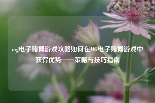 mg电子赌博游戏攻略如何在MG电子赌博游戏中获得优势——策略与技巧指南