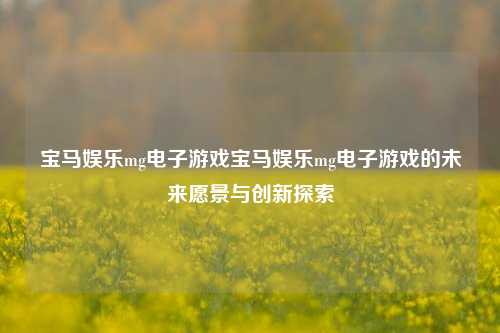 宝马娱乐mg电子游戏宝马娱乐mg电子游戏的未来愿景与创新探索
