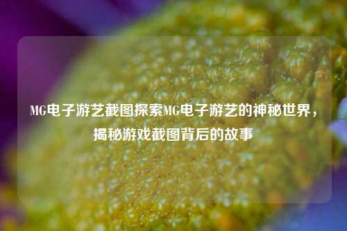 MG电子游艺截图探索MG电子游艺的神秘世界，揭秘游戏截图背后的故事