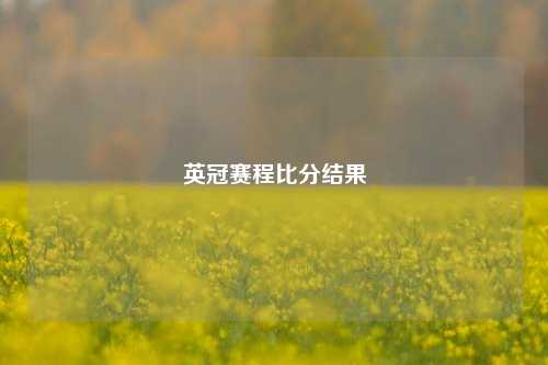英冠赛程比分结果