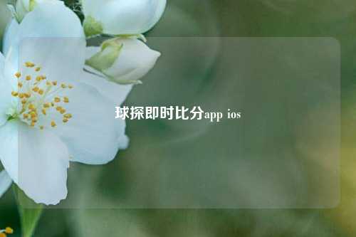 球探即时比分app ios