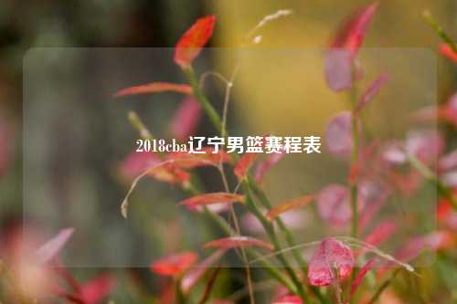 2018cba辽宁男篮赛程表