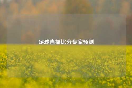 足球直播比分专家预测