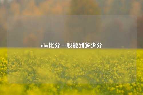 nba比分一般能到多少分