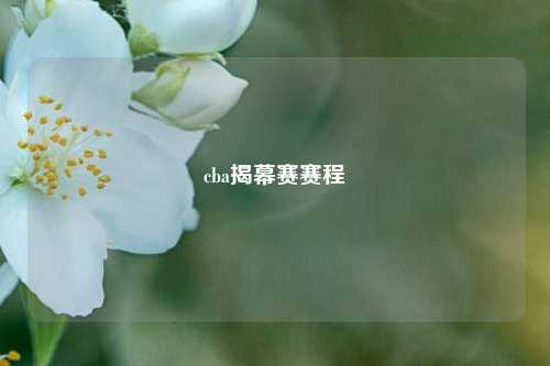 cba揭幕赛赛程